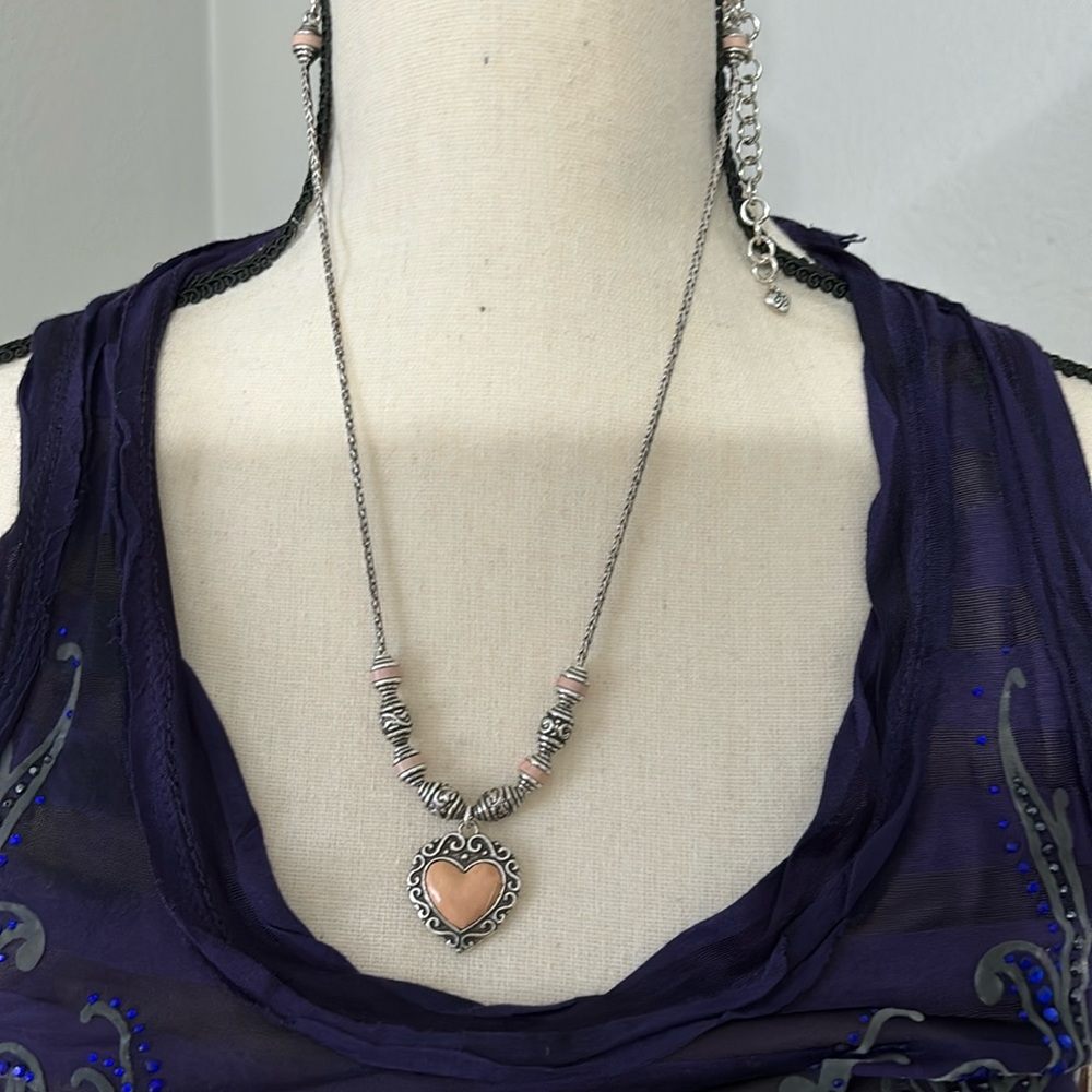 Brighton pink heart pendant necklace